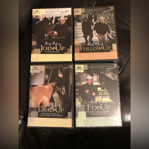 Monty Roberts DVD Set: Join-Up, Follow-Up, Load-Up, Fix-Up Gentle Horsemanship - Picture 1 of 2